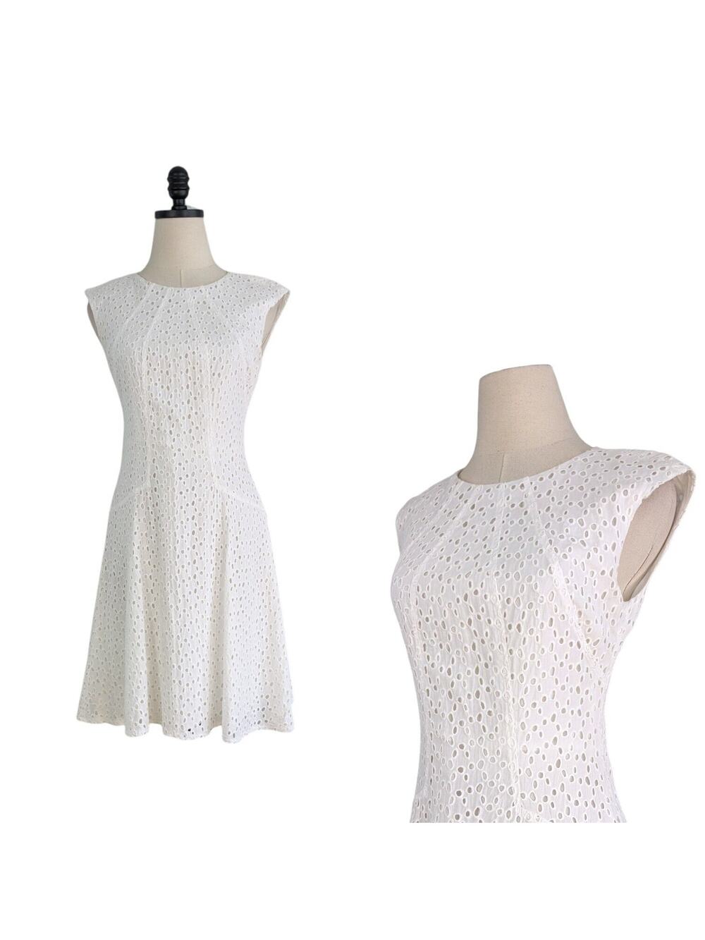 Eyelet Mini Dress 4 White Cottage Bride Rehearsal Beach Graduation Rush Beach